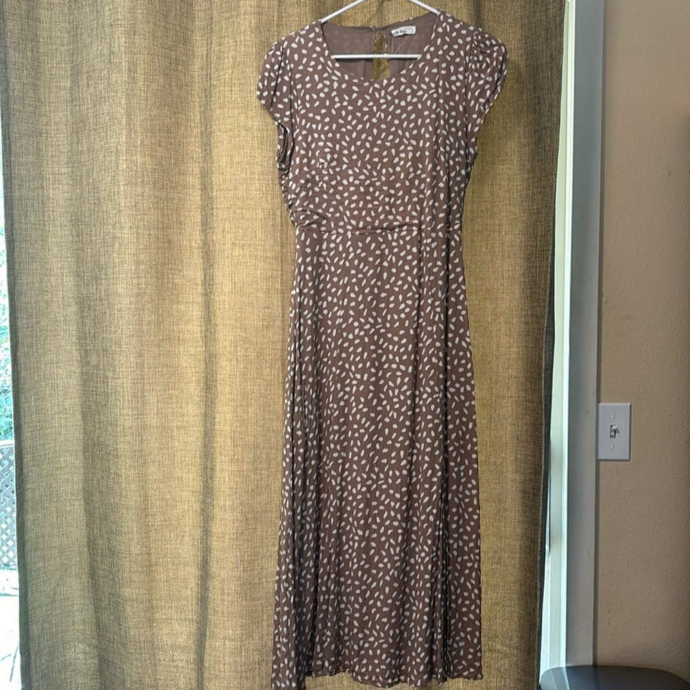 In loom patterned dress